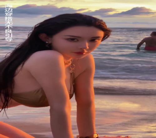 身材太顶了!美女詹密周麟嘉在海边游玩:由内而外自在发光的快乐