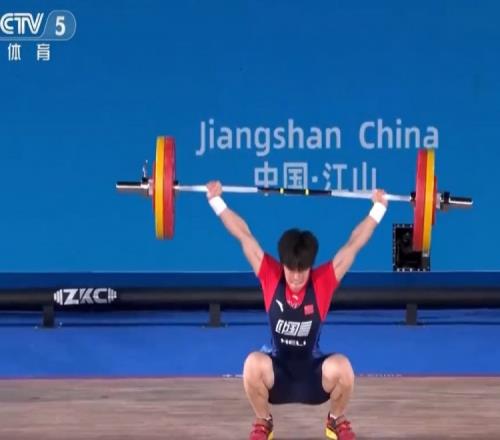 舉重亞錦賽女子64公斤級(jí)：中國(guó)選手李霜包攬抓、挺、總成績(jī)?nèi)? />
<div   id=