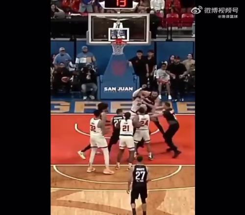 大打出手!NBA冠军中锋麦基与1米83波多黎各小后卫爆发冲突
