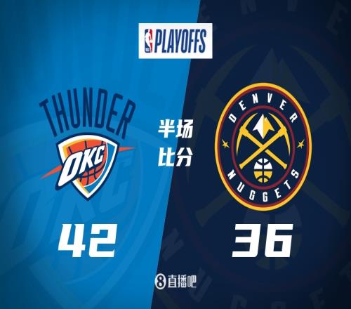 凌晨打鐵聲刺耳！雷霆半場(chǎng)領(lǐng)先掘金6分雙方三分均22中3罰球920