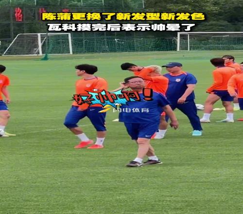 陈蒲更换了新发型新发色,瓦科摸完后表示帅晕了