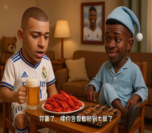 球迷惡搞：Q版姆巴佩vsQ版維尼修斯