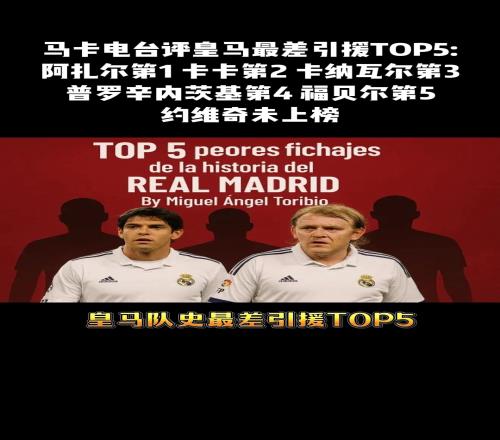 马卡电台评皇马最差引援TOP5:阿扎尔&卡卡排前二