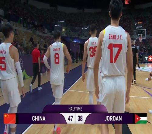 170开局！中国男篮半场领先约旦9分赵睿2失误后连砍11分