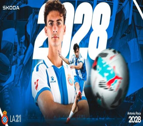 官方：西班牙人與22歲邊鋒安東尼烏羅卡續(xù)約至2028年