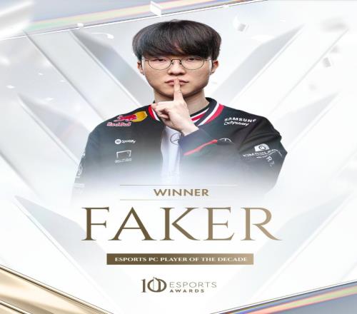 EsportsAwards公布電子競技10年來最佳PC選手：Faker獲獎