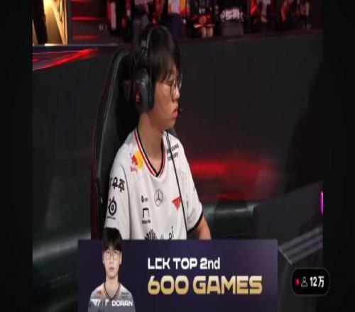 里程碑：Doran达成LCK600出场成就是第2位达成该成就的上单选手