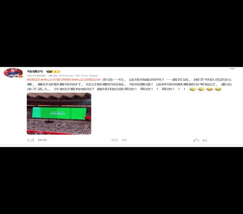 马德兴:外表好看有啥用这种草皮拿出来丢人