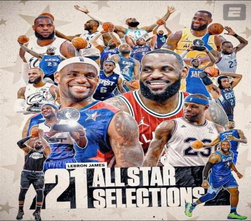 詹姆斯2004年以來首次無緣全明星首發(fā)！21年連續(xù)首發(fā)紀(jì)錄終結(jié)