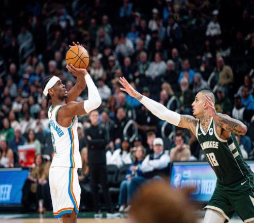 亞歷山大40分7籃板11助攻雷霆擒雄鹿2連勝，字母哥19分14板7助