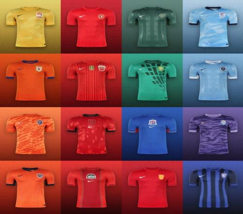 中超16隊(duì)球衣出爐！大連流線山東復(fù)古NK大玩三原色多隊(duì)奇丑無比