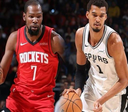 28分16板3助2斷5帽！文班打爆申京，KD神級里程碑，火箭太難了