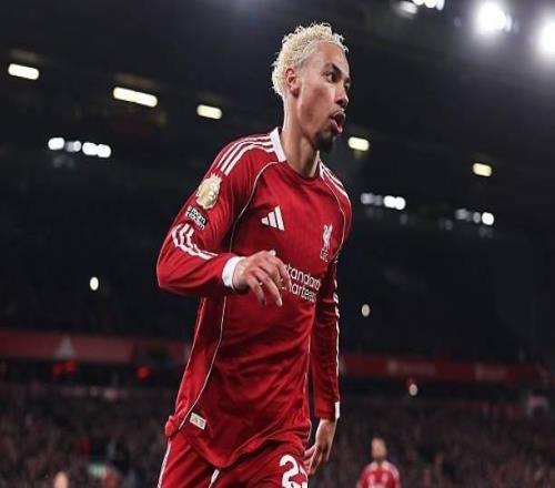 自紅軍首秀以來?；倏藚⑴c19球，英超球員中僅次于哈蘭德