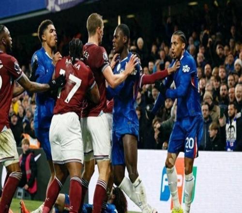 斯坦福橋變?nèi)瓝魣觯℃i喉、推搡、紅牌齊飛，切爾西逆轉(zhuǎn)難掩火藥味