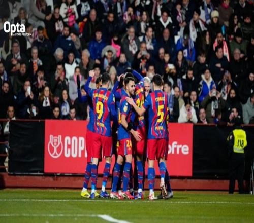 衛(wèi)冕冠軍進4強，巴薩自2019年以來首次連續(xù)晉級國王杯半決賽