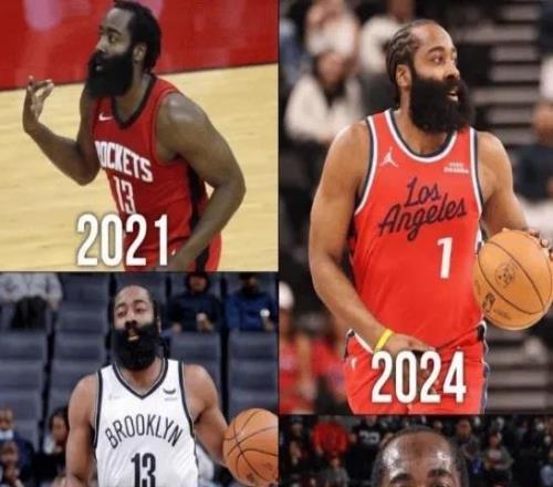 哈登6年5隊：4次申請交易“換隊”有望延續(xù)神跡能否沖冠成功