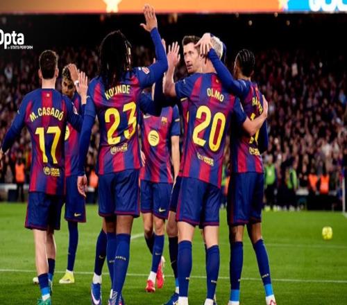 巴薩近10場聯賽主場全勝，與馬競并列目前西甲最長