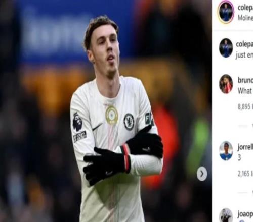 帕爾默社媒慶祝帽子戲法，B費留言：多么出色的球員