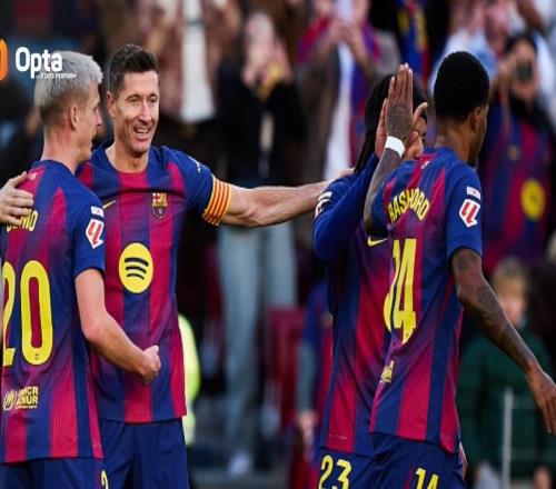 費(fèi)蘭12球+萊萬10球，巴薩是本賽季五大聯(lián)賽兩人進(jìn)球上雙第二隊(duì)