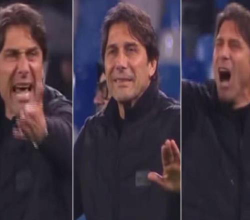 認(rèn)為對(duì)手應(yīng)該被罰下，孔蒂朝著裁判怒吼：混蛋，該死