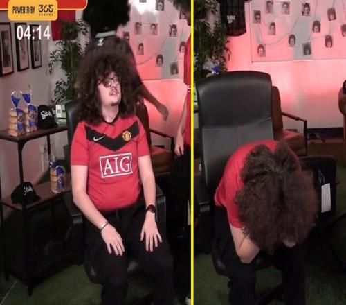 未能成功理發(fā)，曼聯(lián)球迷“蓄發(fā)哥”面對直播無奈抱頭