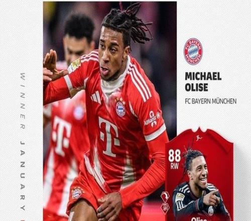 5場(chǎng)貢獻(xiàn)3球7助攻，奧利塞當(dāng)選德甲1月最佳球員