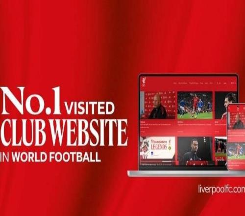 利物浦官網(wǎng)是本賽季足壇訪問量最高俱樂部網(wǎng)站，已超5100萬次