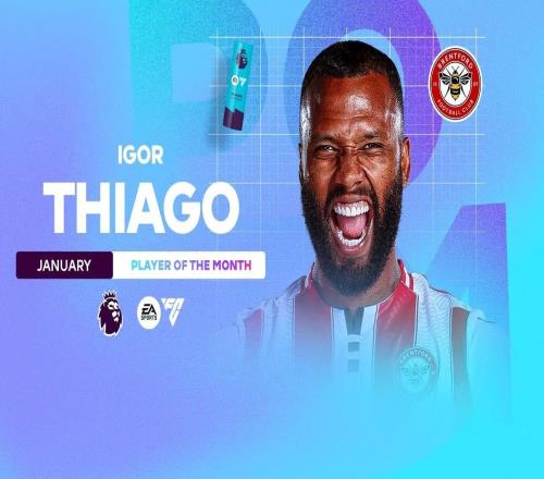 5場攻入5球，伊戈?duì)柕賮喐戤?dāng)選英超1月最佳球員