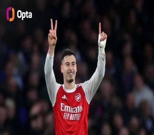 馬丁內(nèi)利本賽季杯賽進(jìn)球已上雙，成賴特后首位達(dá)成的槍手球員