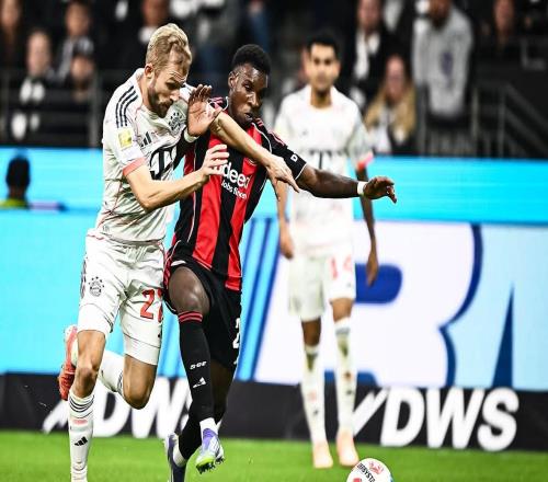 拜仁本賽季德甲22輪積57分，為隊史同期第三高