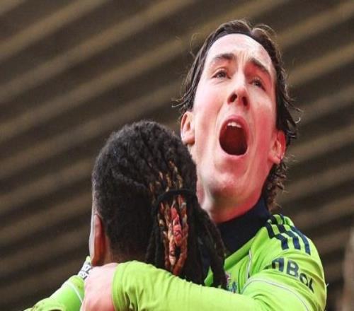 自11月以來哈里威爾遜在英超參與12球，僅次于哈蘭德、B費