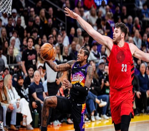 楊瀚森被下放！開拓者15分大勝太陽(yáng)克林根23+12+4帽馬魯阿奇7+7