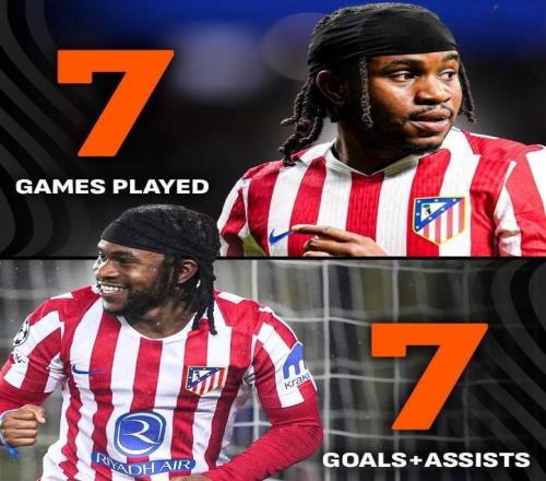 7場造7球！3500萬歐元買來邊路最強(qiáng)爆點(diǎn)，馬競冬窗撿漏非洲先生