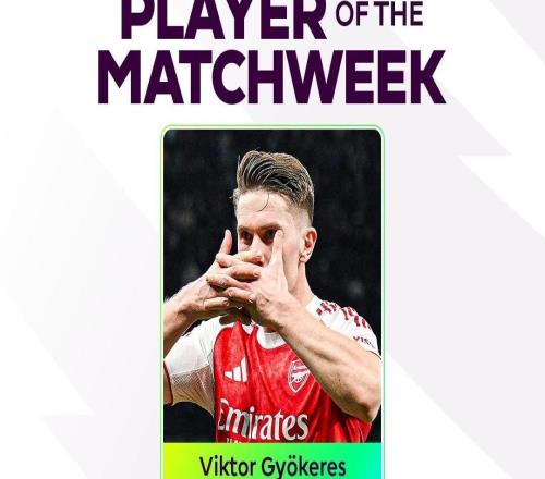 北倫敦德比梅開二度，哲凱賴什當選英超本輪最佳球員