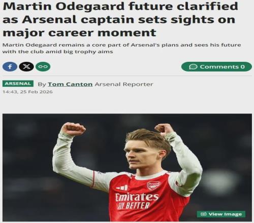 跟隊(duì)：厄德高今夏不會離開阿森納！槍手歐冠潛在對手確定！