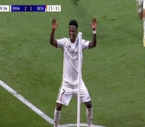 連續(xù)5場進球！維尼修斯一劍封喉再跳爭議舞蹈，皇馬主場晉級