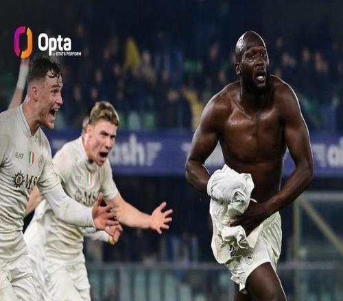 時隔281天再度在聯賽進球，為盧卡庫五大聯賽生涯最長間隔