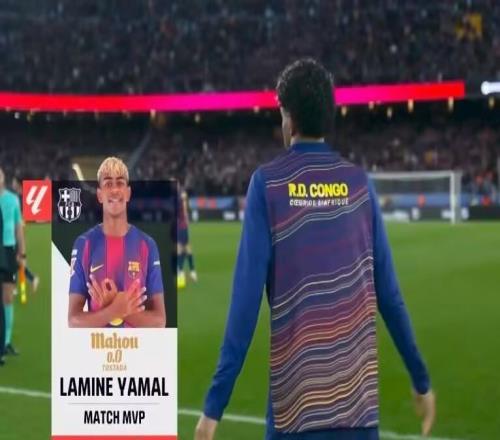 上演職業(yè)生涯首次帽子戲法，亞馬爾當(dāng)選巴薩vs黃潛全場(chǎng)最佳