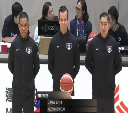 中國男籃VS中國臺北男籃，3名裁判出爐
