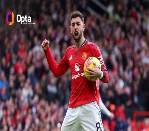 B費英超生涯18次傳射超越小貝，曼聯(lián)隊史僅次于魯尼和吉格斯