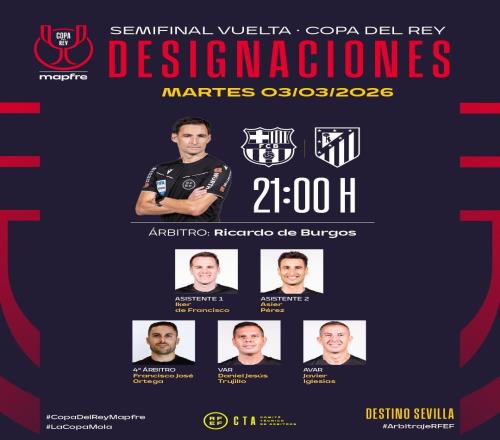 官方：布爾戈斯執(zhí)法巴薩vs馬競(jìng)的國(guó)王杯半決賽次回合