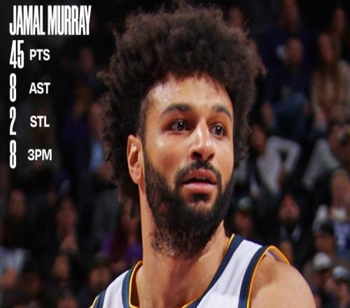 穆雷狂轟45分連刷四紀錄！近三戰(zhàn)109分勢頭猛烈阿帥：他扛起球隊