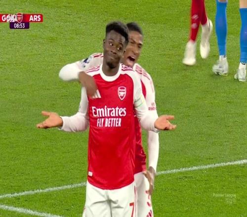 59球超越亨利，薩卡是25歲前為阿森納英超進(jìn)球最多的球員