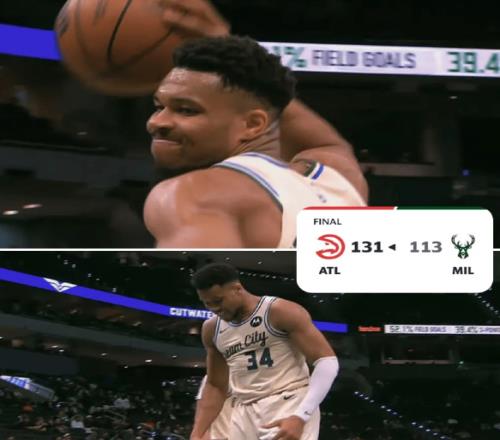 一定后悔了吧球隊大比分輸球，字母哥怒砸籃球發(fā)泄不滿！