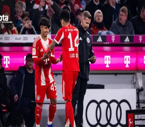 梅孔迎一線隊(duì)首秀，拜仁本賽季德甲使用7名U20球員破紀(jì)錄