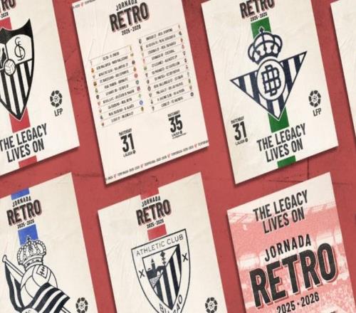 官方：西甲推出首個復(fù)古主題比賽日活動，球員著復(fù)古球衣比賽