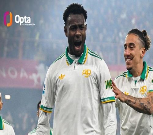 恩迪卡連續(xù)三輪進球，成為意甲三分制時代羅馬后衛(wèi)第一人