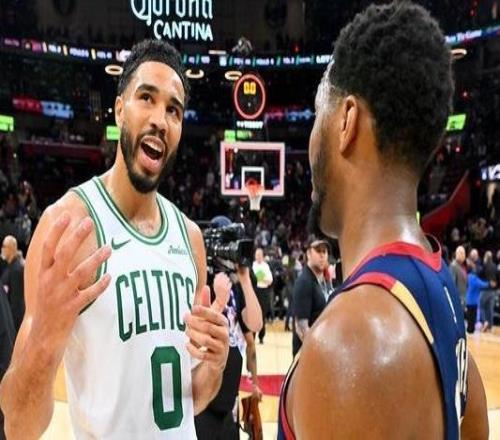 米切尔称赞塔图姆：对于缺席10个月的球员来说他的状态棒极了