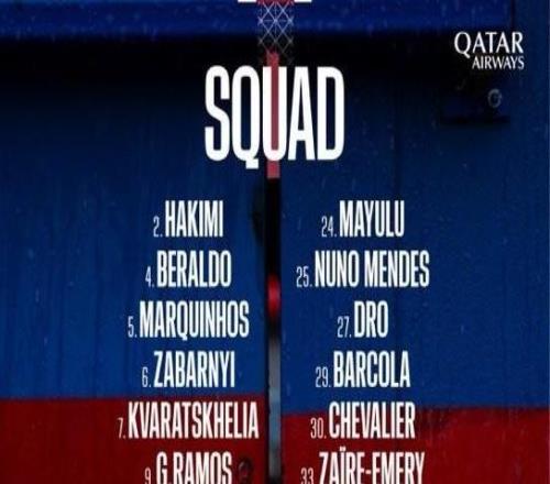 巴黎戰(zhàn)切爾西大名單：登貝萊、KK領(lǐng)銜，若昂內(nèi)維斯回歸