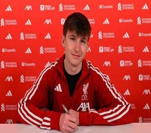利物浦官方：17歲前鋒英格爾索普與俱樂部簽下首份職業(yè)合同
